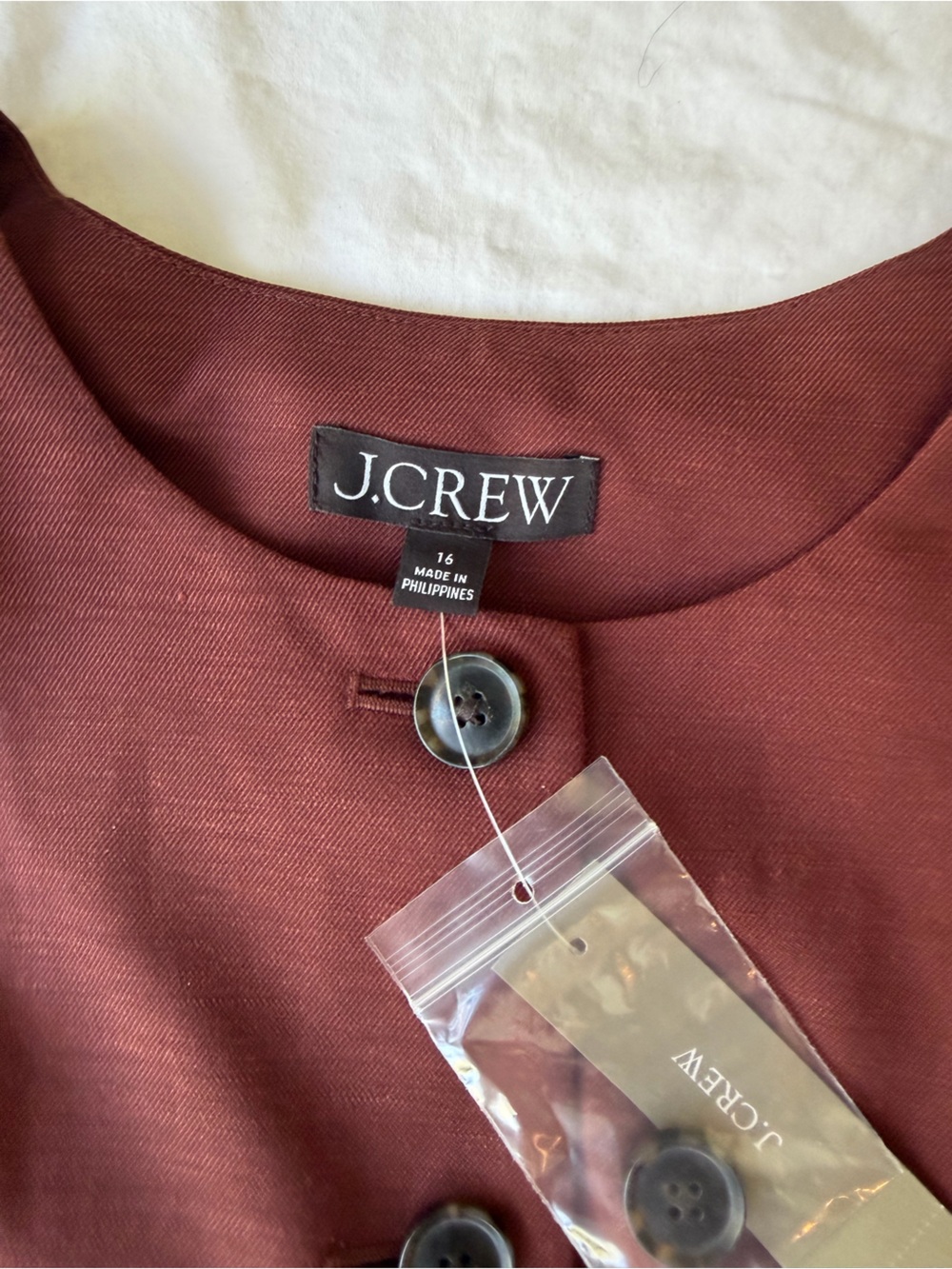 J. Crew Rust Short-Sleeve Button-Front Mini Dress - Picture 3 of 7